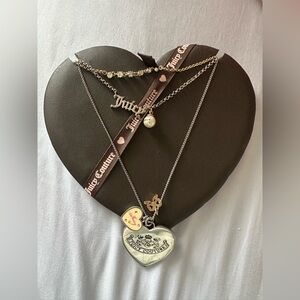 Juicy Couture Silver and Gold Necklace Set